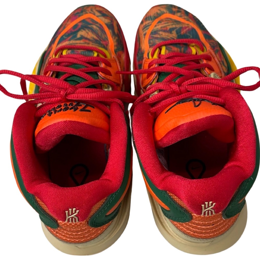Nike Kyrie Infinity Green Safety Orange Sesame basketball high top sneakers - Picture 5 of 9